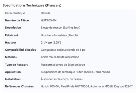 HUTCH SPRING SEAT 2-1/4"