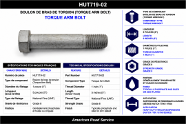 HUTCH TORQUE ARM BOLT 1" X 5"