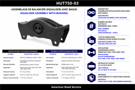 HUTCH EQUALIZER ASSEMBLY WITH BUSHING