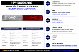 HYUNDAI REFLECTIVE TAPE 6/6 RED/GREY