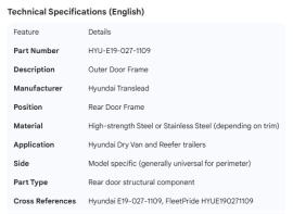 HYUNDAI OUTER DOOR FRAME