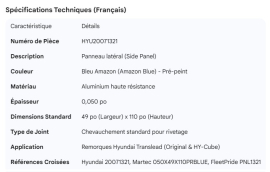 HYUNDAI SIDE PANEL BLUE