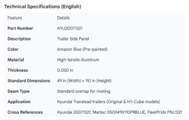 HYUNDAI SIDE PANEL BLUE