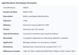 MANIFEST BOX ALUMINUM 10-01W