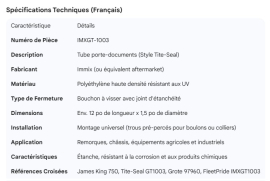 DOCUMENT HOLDER TUBE TITE-SEAL STYLE