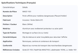 PLACARD HOLDER WHITE