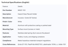 PLACARD HOLDER WHITE