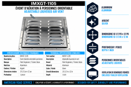 VENT LOUVERED ADJUSTABLE, 10-1/2 X 12