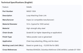 LOOP ATTACHING CHAIN LINK