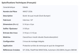 DOCK BUMPER 4 HOLE 3.25" X 5.50" CL