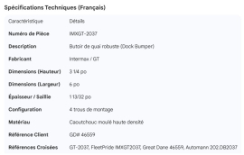 DOCK BUMPER 4 HOLE 3-1/4" X6 "X 1-13/32" 46559