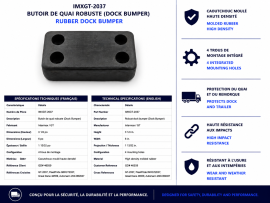 DOCK BUMPER 4 HOLE 3-1/4" X6 "X 1-13/32" 46559