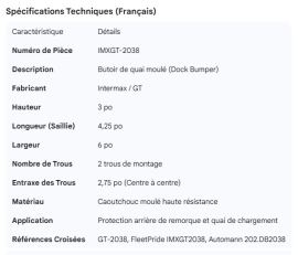 GREAT-DANE DOCK BUMPER 41700301