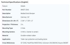 DOCK BUMPER 4.50" CL