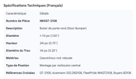 DOOR BUMPER 0.25" HOLE X 1.50" DIA X .75" HEIGHT