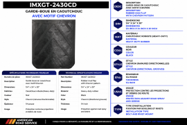 MUD FLAP BLACK RUBBER 1/4 X 24 X 30 CHEVRON