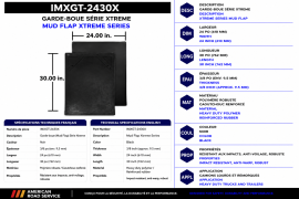 MUD FLAP BLACK 3/8 X 24 X 30 XTREME