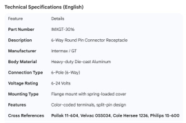 6 WAY BASE RECEPTACLE