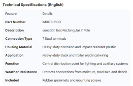 JUNCTION BOX RECTANGULAR 7 POLE