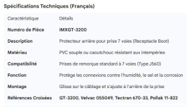 7 WAY BASE RECEPTACLE PROTECTOR BOOT