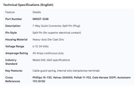 7 WAY SPLIT PIN QUICK CONNECTOR