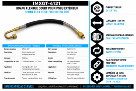 SHORT FLEX HOSE 13.50" OUTER TIRE LARGER THAN 17.5"