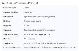 POGO STICK CHROME 40" (PHI17-153 NOT INCLUDED)