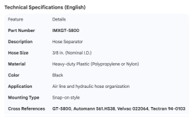 HOSE SEPARATOR PLASTIC 3/8"