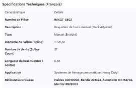 SLACK ADJUSTER MANUAL 1-5/8 37 6"