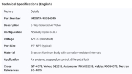 SOLENOID VALVE 3 WAY NORMALLY OPEN