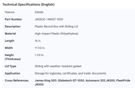 PLASTIC SLIDE RECORD BOX IMXGT-1050