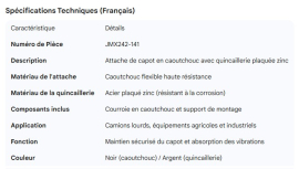 HOOD FASTENER  RUBBER W/ZINC PLTD HARDWARE