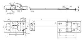 DOOR HOLDBACK T 6" SS KIT