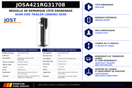 JOST GEAR LEG IN MNT CUSH FT 17"TRVL