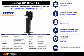 JOST GEAR LEG MAG 10 YR IN MNT CUSH FT 17"TRVL