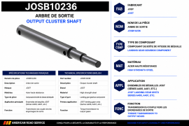 JOST OUTPUT CLUSTER SHAFT