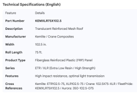 TRANSLUCENT ROOF REINFORCED MESH