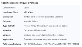 KENTUCKY SECONDARY DOOR SEAL