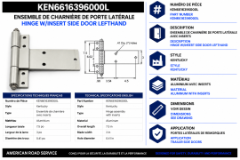 KENTUCKY HINGE W/INSERT SIDE DOOR LH