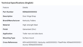 KENTUCKY HINGE STRAP