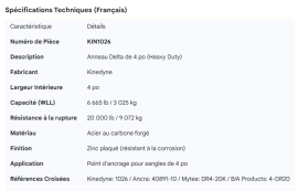 KINEDYNE 4" DELTA RING - 20 000 LB