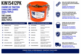 KINEDYNE TIRE CHAINS SQUARE LINK DUAL/TRPL (2 BUCKETS)