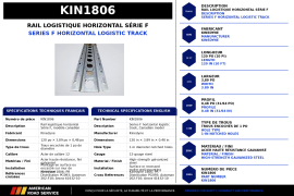 KINEDYNE TRACK SERIES F 1" HOLES NOTCHED 10FT