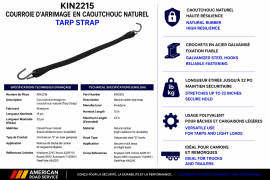 KINEDYNE TARP STRAP RUBBER TIE DOWN 15"