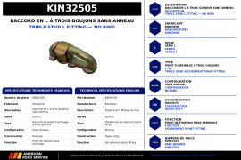 KINEDYNE TRIPLE STUD L FITTING NO RING