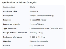 KINEDYNE RATCHET STRAP 16'  W/1005 WIRE HOOK
