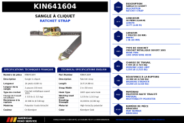 KINEDYNE RATCHET STRAP 16'  W/1005 WIRE HOOK