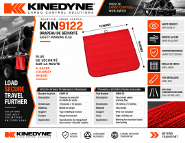KINEDYNE FLAG RED VINYL MESH 18" X 18" WITH WIRE ROD