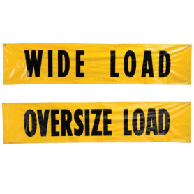 KINEDYNE OVERSIZE / WIDELOAD BANNER 18" X 84" WITH ROPES
