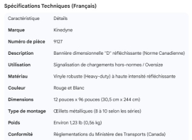 KINEDYNE D BANNER 12" X 96" WITH 10 GROMMETS